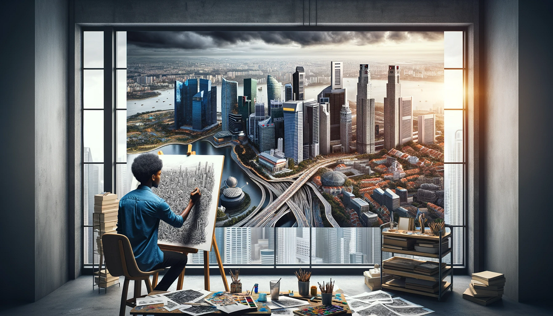 Singapore Panorama  by Stephen Wiltshire (2:48) 